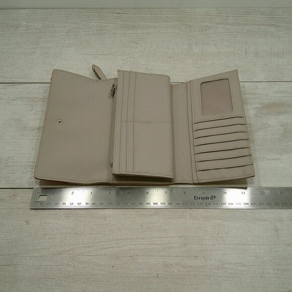 Fossil 70's inspired Leather Key-Per Calypso Geometric Leather Wallet - Picture 9 of 12